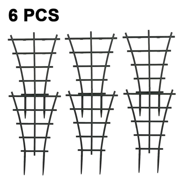 Krukväxtstöd, Spaljé för Inomhusväxter, Mini Växtstöd DIY Trädgårdsväxtstöd, överlappningsbar, Klätterspaljé Blomstöd för Krukväxter 6pcs