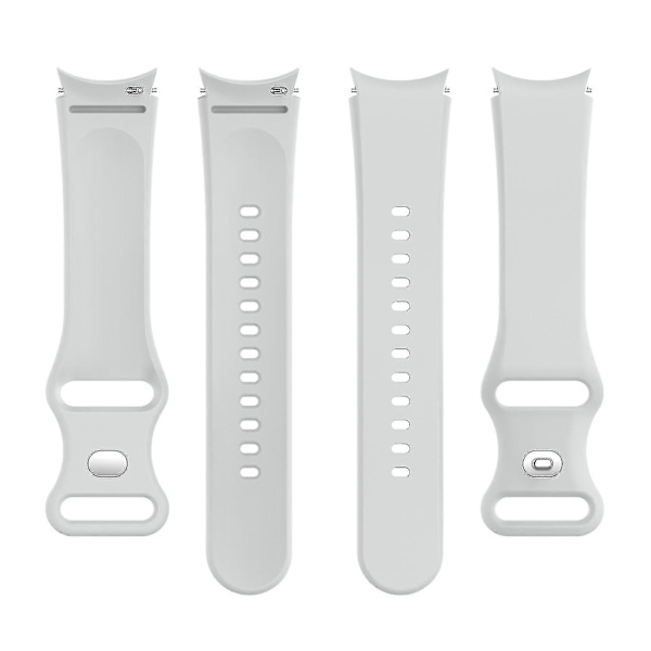Til Samsung Galaxy Watch 4/Watch 4 Classic Watch Band 20mm Rem med Butterfly Spænde Light grey, Light Grey H Samsung Galaxy Watch4