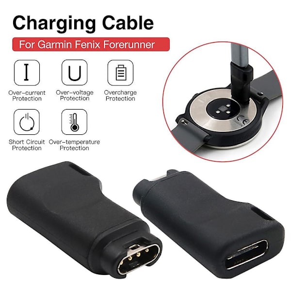 USB-ladekabelkonverteradapter for Garmin Fenix ​​5/5s/5x/6 Forerunner 45/45s/245/245m/935