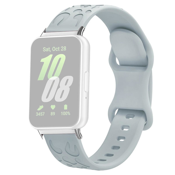 Samsung Galaxy Fit -silikoniranneke, leopardikuvioitu vaihtoranneke - pinkki Cloud Grey