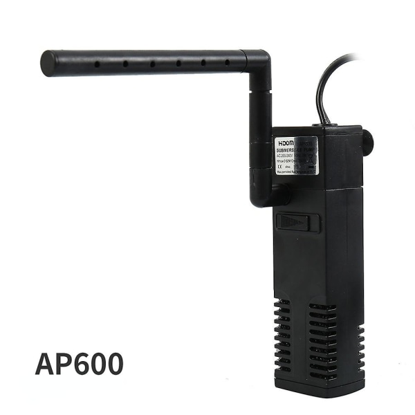 Akvariumfilter Nedsenkbart innebygd filter fisketankfilterpumpe AP-600L