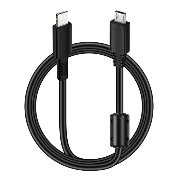 Sovittimet Micro 5Pin–Lightning OTG-kaapeli, Sony, Nikon, Fuji, Panasonic, Olympus