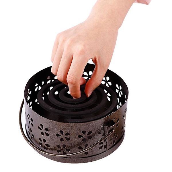 Mosquito Coil Holder Retro Portable Mosquito Røkelsesbrenner nsect Repellents Box Bronze