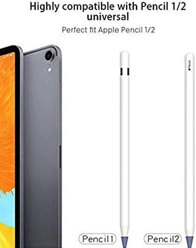 Fodral - 8 st silikonpennskydd för Apple Pencil 1:a/2:a generationen (vit)
