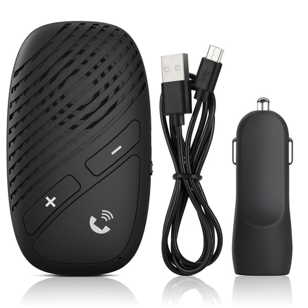 Bilhøjttalertelefon, Bluetooth 5.0, Støjreducerende Bluetooth-højttalertelefon med visirclips