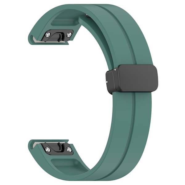 20mm magnetiskt silikonband för Samsung Galaxy Watch 6/6 Classic/5/4/huawei Watch Gt 3 42mm, klockarmband svart spänne Dark Green