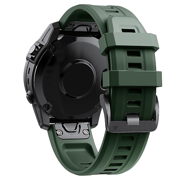 KLB-LWGJ-001 För Garmin Fenix 7 / 7 Pro Remband Ersättning QuickFit 22mm Silikon Armband Army Green
