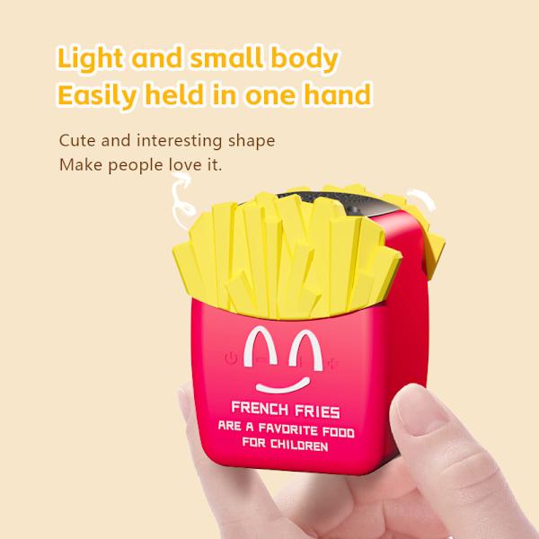 Bluetooth-högtalare Pommes Frites, med USB-gränssnitt, stöder Bluetooth/TF-kort/FM