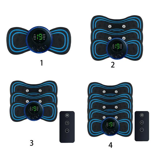 Mini bärbar elektrisk massagelapp för nacke axel cervikal massage lappar självhäftande lägre impedans ersättning nackmassage kuddar 1Pc Patch without remote control