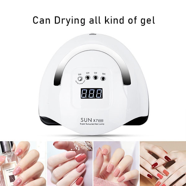 Sun X7 Max LED UV Neglelampe 114W til Tørring af Gel Polish