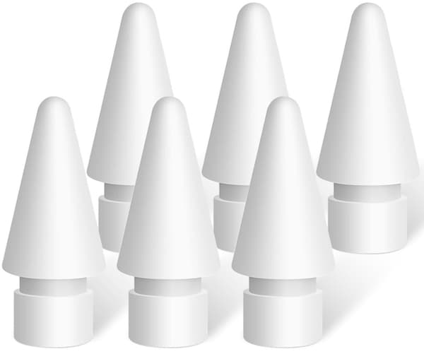 Udskiftningsspidser - 6-pak til Apple Pencil 1/2 generation/USB-C/Pro (2H)