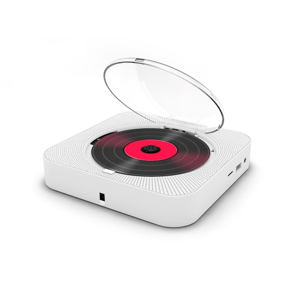 Bärbar Cd-spelare Bluetooth högtalare Stereo Cd-spelare Led-skärm Väggmonterbar CD-musikspelare med Ir-fjärrkontroll FM-radio