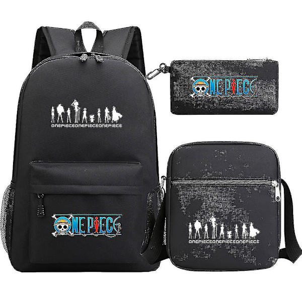 3 stk Luffy Skoletaske Vandtæt Usb Anti-tyveri Rygsæk Til Kvinder Mænd - Laptop Rejsetaske, Outdoor Sport Mochilas 5
