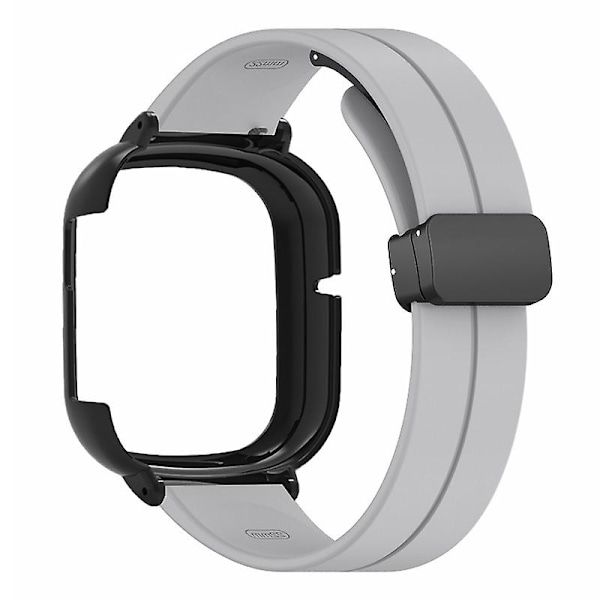 Urrem til Honor Watch 4 med magnetisk spænde, silikonearmbånd med urkasse Grey