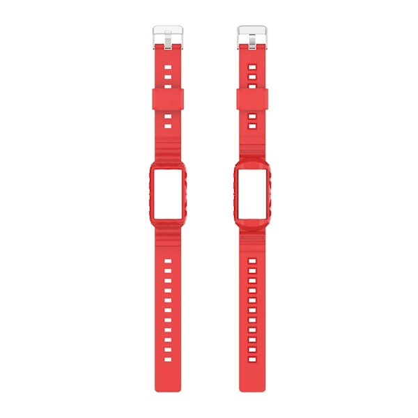 Silikon One Body Armor klockarmband för Fitbit Charge 4 Red