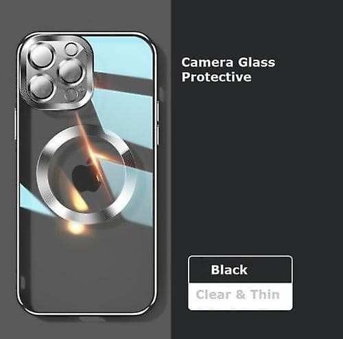 Ny version 2.0 Ren lins för case med kameraskydd For iPhone 11 Pro Max Black