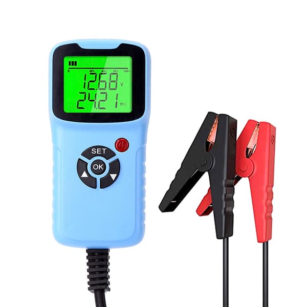 Bilbatterioplader Tester Analyzer, 12V 2000CCA Batterispændingstest (Blå) Blue