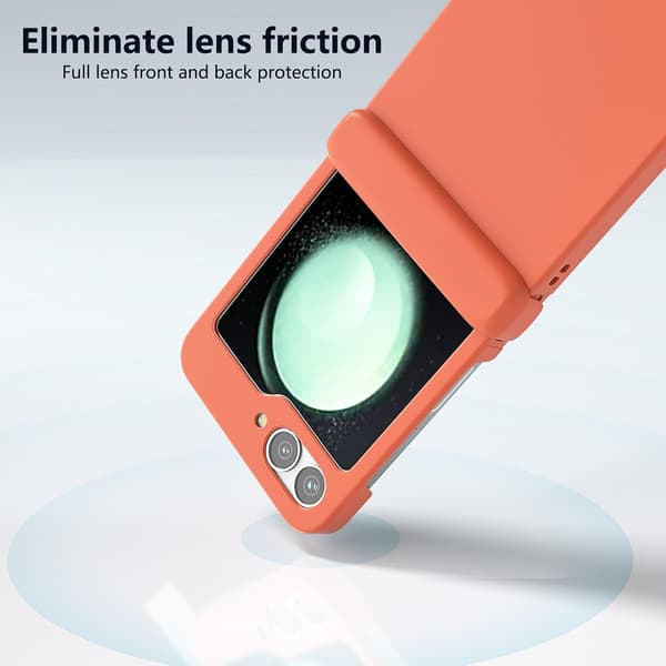 Etui til Sumsung Galaxy Z Flip 6, hængselbeskyttelse Orange