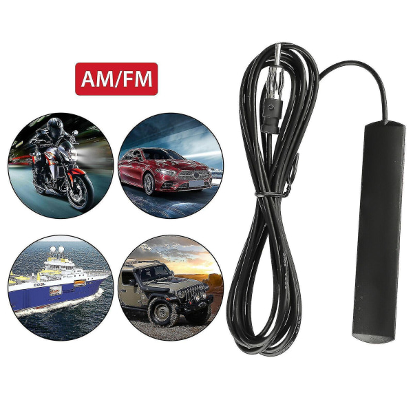 Bilradio Stereo Dold Antenn Fm Am För Fordon Lastbil Motorcykel Båt