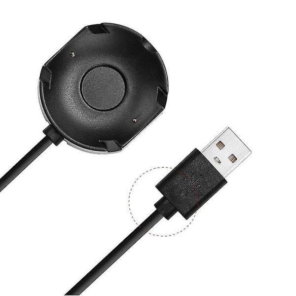 1m Usb-ladekabel for Nokia Steel Hr Smart Watch-lader med sklisikker silikonbase 1 stk smarttilbehør (uten klokke)