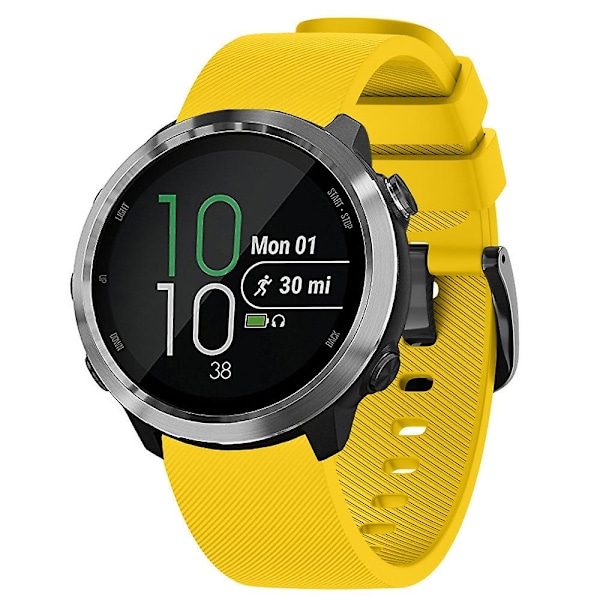 Twill-urrem til Samsung Galaxy Watch4 46mm 42mm/Watch4 44mm 40mm/Garmin Forerunner 645 - 20mm Yellow C Samsung Galaxy Watch4