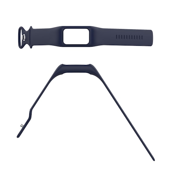 Integrera silikonklockarmband för Fitbit Charge 6/5/4/3, klockarmband med fodral Navy Blue