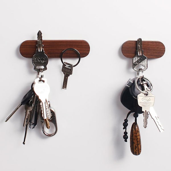 Solid Wood Key Organizer Vägghängande väggmagnetkrok Small A