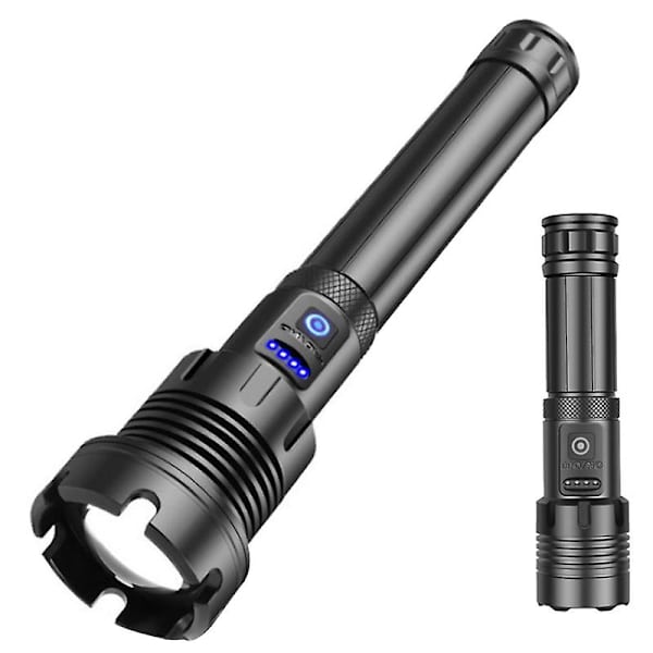 Super Bright XHP90 Torch Led Ficklampa USB Uppladdningsbar Taktisk lampa COB without Battery