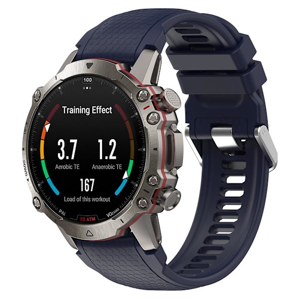 Silikoneurrem til Garmin MARQ/Approach S62/S60, udskiftningsurrem med honeycomb-tekstur Midnight Blue