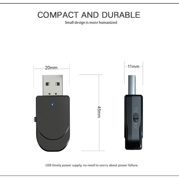Bluetooth-mottaker 3-i-1 Bluetooth 5.0 lydadapter