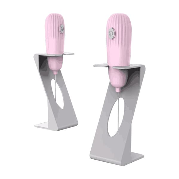 Mælkeskummer - Håndholdt skummer til Bulletproof kaffe med piskeris i rustfrit stål (Pink)
