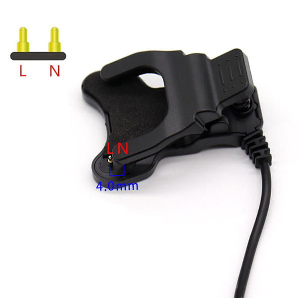 Universell Smartwatch-lader for Tw64 68 for Smart Watch USB-strømklemme 2P C3 4MM outside