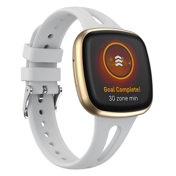 For Fitbit Versa 3 / 4 Silikonihihna, Koko:S S Grey