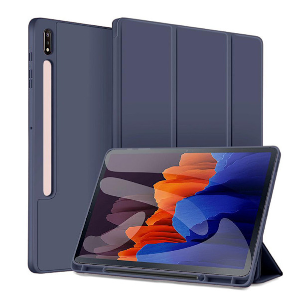 Fodral för Samsung Tab S7/S8 11\" Magnetiskt Folio-fodral Pennfack Förvaring Automatisk Sömn/Vakna Gray