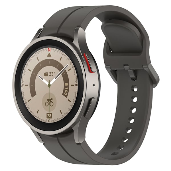 Samsung Galaxy Watch6 / Watch6 Classic / Watch 5 / 5 Pro / Watch3 41mm Silikoniurainen uranauha 20mm Dark Grey