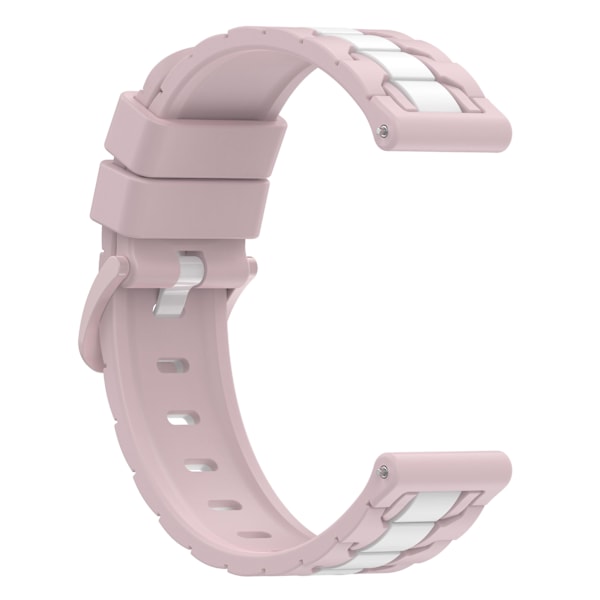 For Polar Ignite/Ignite 2/Unite 20mm Kædeformet Design Silikone Rem Dobbelt Farve Udskiftning Rem Pink White