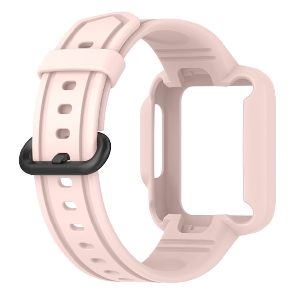 Sopii Redmi 1/Mi Watch Lite/Redmi 2/Mi Watch2 Lite Monokromaattiseen Silikoniseen Integroidun Rannekkeeseen Light Pink