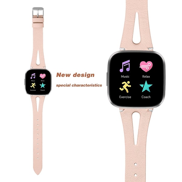 For Fitbit Versa 2 -ranneke Apricot