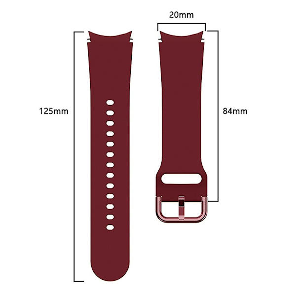 Silikoniranneke Samsung Galaxy Watch4 Classicille 42mm Wine Red