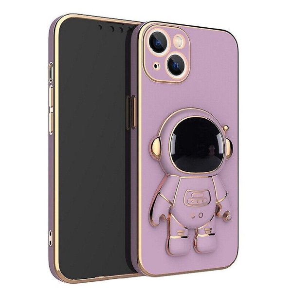 Astronaut Folding Stand Case Cover For iPhone 7 8 Plus Purple