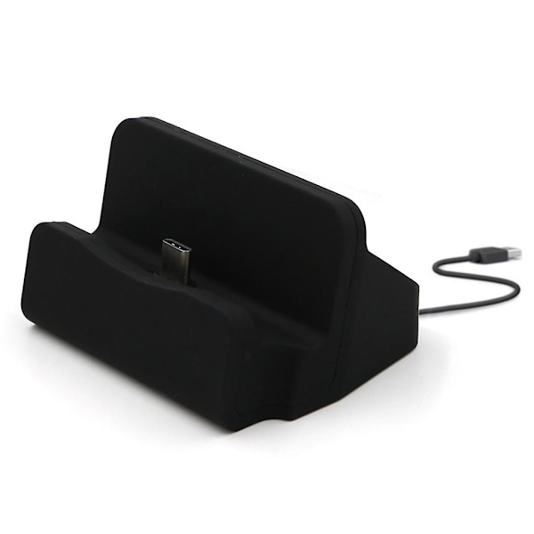 Type-c hurtigopladningsdockstation Desktop Usb C 3.1 Docking-oplader med kabel til Huawei P9 Plus til Smart Cell Phone Black