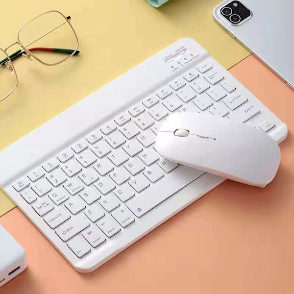 10 tommers trådløst tastatur og mus tastatur for iPad Air Pro-nettbrett for Android IOS Windows black