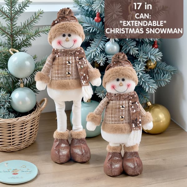 Set med 3 julplysch tomte snögubbe ren docka lång ben docka