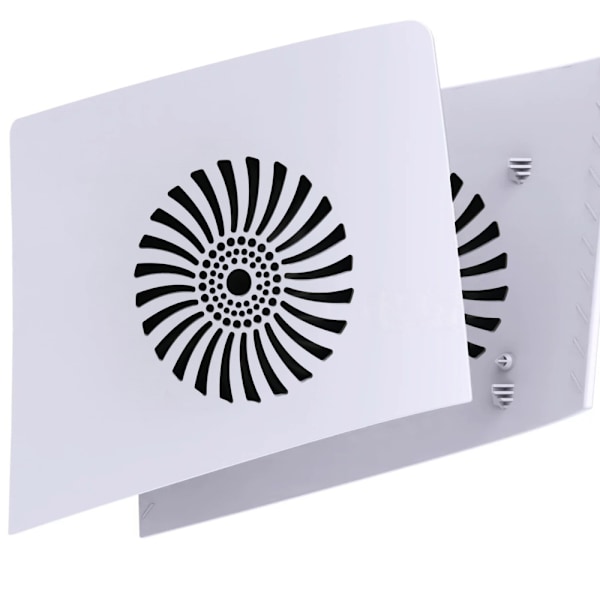Etui til PS5 Pro CD-drev version, udskiftelige frontplader med køleventil (kompatibel, grå)