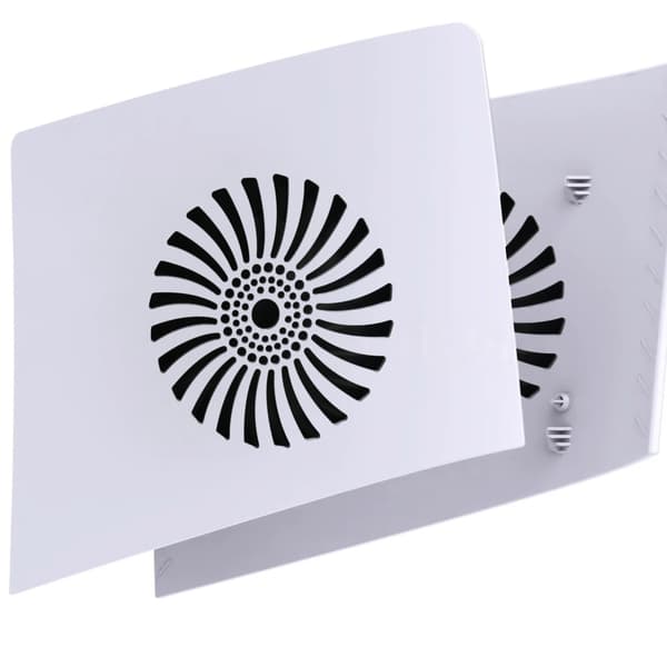 Fodral för PS5 Slim CD-enhetsversion, ersättningsfrontpaneler med kylventil (kompatibel, grå)