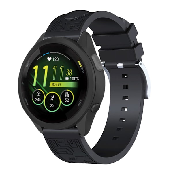 For Samsung Galaxy Watch6 44mm / Huawei Watch GT 3 42mm / Garmin vivoactive 5 Universal 20mm Soft Si Black