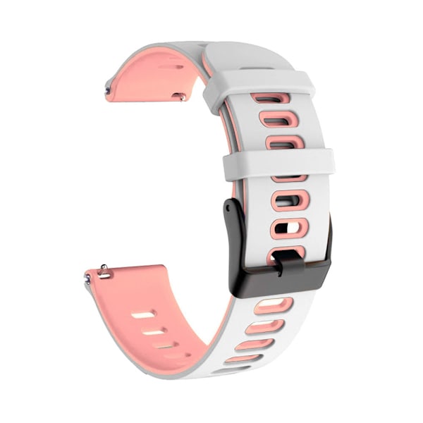 22Mm To-Farvet Silikon Urrem Til Huawei Watch Gt 3 46Mm Pink