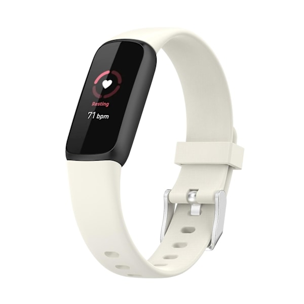 Til Fitbit Luxe silikoneurrem L Apricot