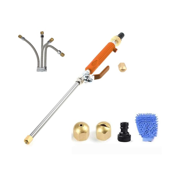 6-pack högtrycksvattenpistol slangmunstycke Jet biltvätt maskin sprutpistol set orange