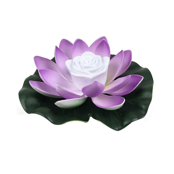 18/28 cm falsk Lotus Flower Led swimmingpool Havedam flydende blomsterlampe Jikaix [xh] Blue 18cm